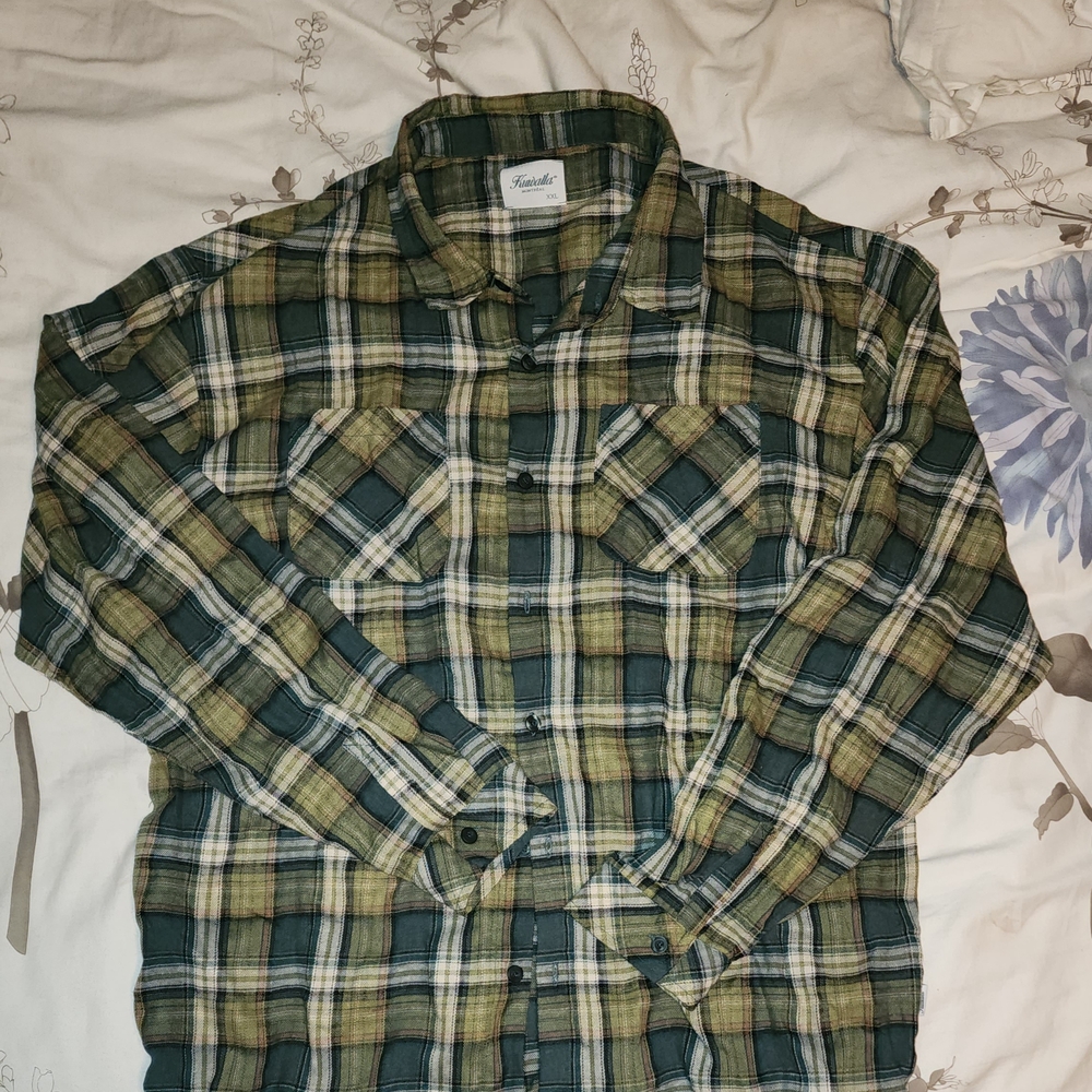 Kuwalla - Tee Green Plaid Flannel Button-Up Shirt